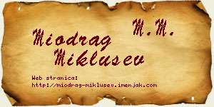 Miodrag Miklušev vizit kartica